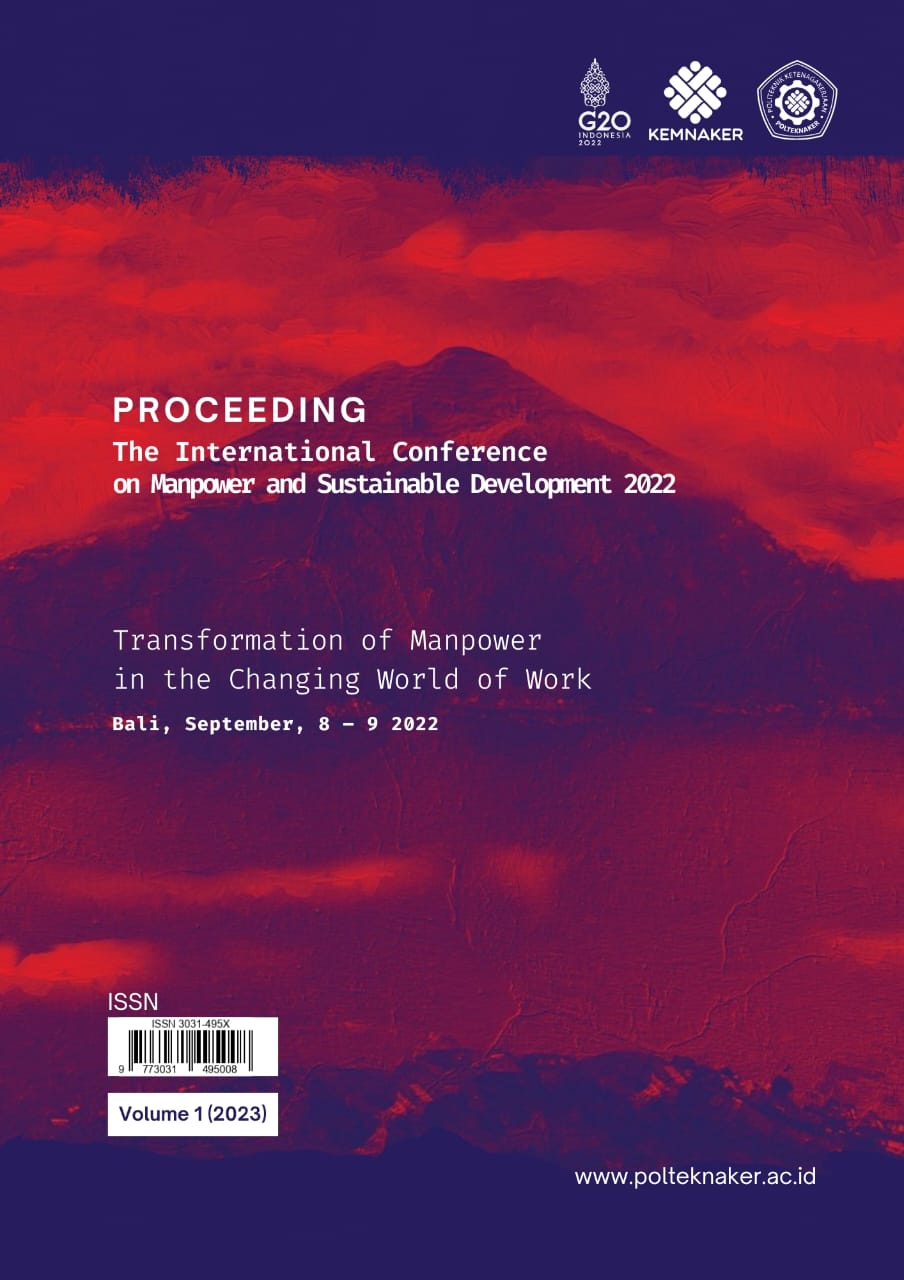 					View Vol. 1 (2023):  Proceeding Book of The International Conference on Manpower and Sustainable Development: Transformation of Manpower in The Changing World of Work 
				